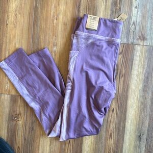 Pink active sports wear- purple pants. size L